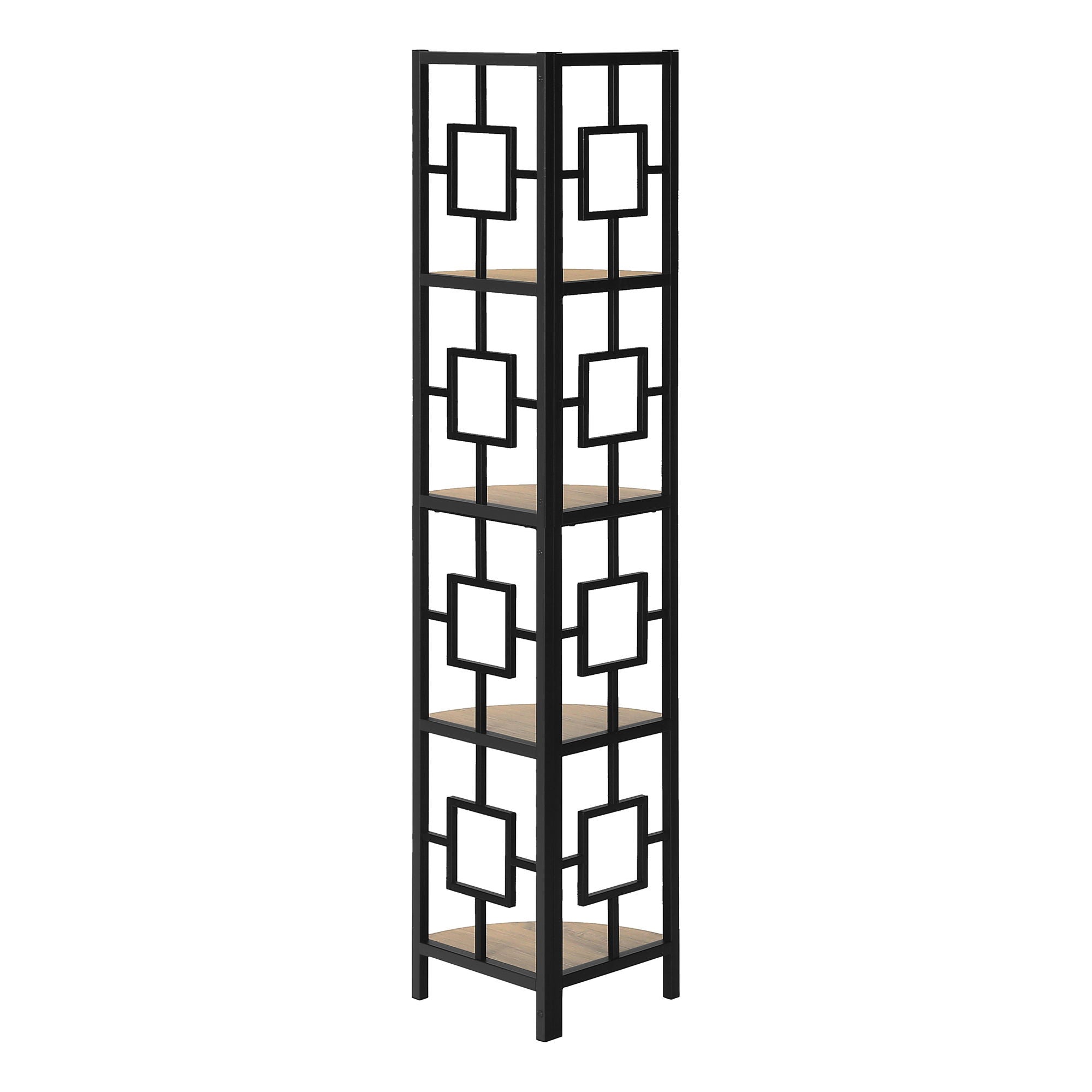 4 Tier Bookshelf, Bookcase, Etagere, Corner, For Office, Contemporary & Modern