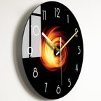 Luxury Silent Glass Wall Clock Living Room Decor