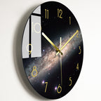Luxury Silent Glass Wall Clock Living Room Decor