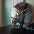 Luxury Silent Glass Wall Clock Living Room Decor