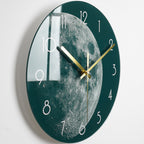 Luxury Silent Glass Wall Clock Living Room Decor