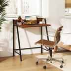 2 Tier Computer Desk PC Laptop Table Study Writing Home Office Workstation New
