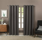 Fennco Styles Grommet Top Blackout Window Curtains 2 Panels for Bedroom, Living Room, Patio Door Backing Sliding Glass Door Drape