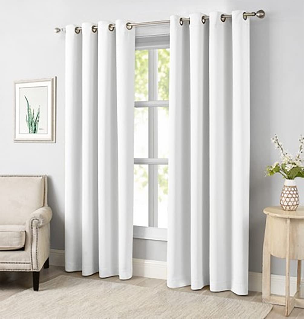 Fennco Styles Grommet Top Blackout Window Curtains 2 Panels for Bedroom, Living Room, Patio Door Backing Sliding Glass Door Drape