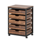 Industrial 5 Drawer Chest with Wheels