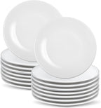 16 Pcs Porcelain Dessert Plates,6 inch White Appetizer Plates,Round Small White Plates,Small Plates for Appetizers,Ceramic Dessert Plate for Cake Snacks,Microwave Oven and Dishwasher Safe