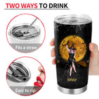 Custom Personalized Witch Moon Tumbler - Gift Idea For Halloween - The Sun Watches What I Do But The Moon Knows All My Secrets
