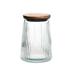 Glass Canisters Set of 3 with Wooden Lids – 20.3oz, 33.8oz & 45.7oz