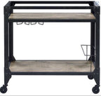 Jorgensen - Serving Cart - Rustic Oak / Charcoal