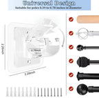 CrystalFix Curtain Rod Hooks Set
