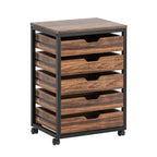 Industrial 5 Drawer Chest with Wheels