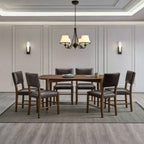 ACTU 58” Mid-Century Modern Dining Table Set for Small Spaces (Seats 4–6)