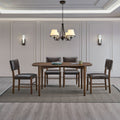 ACTU 58” Mid-Century Modern Dining Table Set for Small Spaces (Seats 4–6)