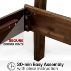 Aurora Solid Wood Bed Frame