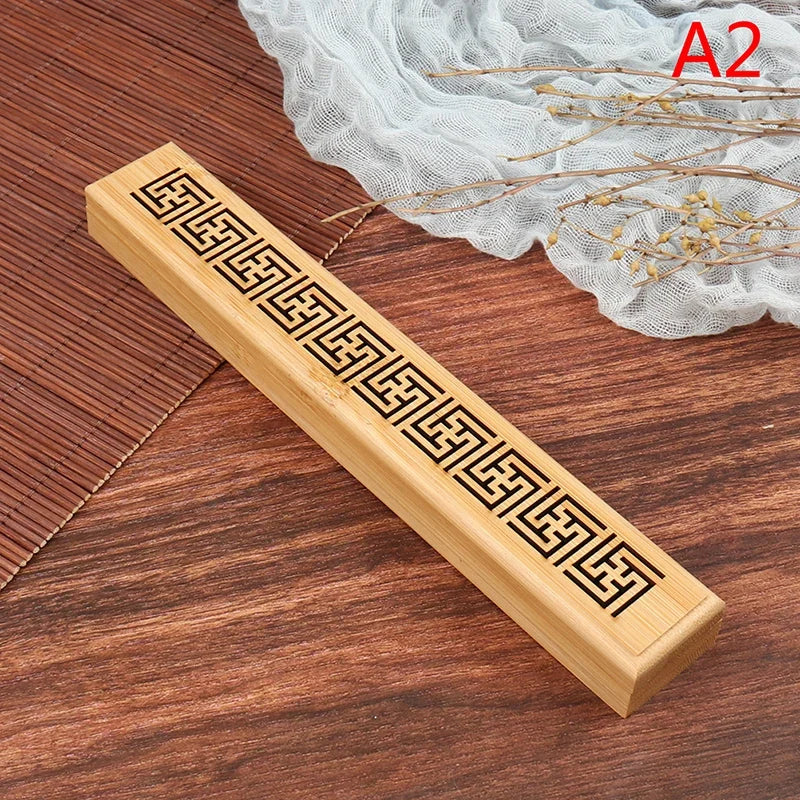 Natural Bamboo Incense Burner Holder with Storage Box | Aromatherapy Incense Tool