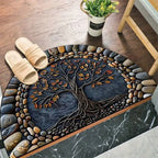 VIKAMA 1PC Retro Pattern Welcome Door Mat Indoor And Outdoor Carpet Home Decoration Bedroom And Kitchen Anti-Slip Floor Mat