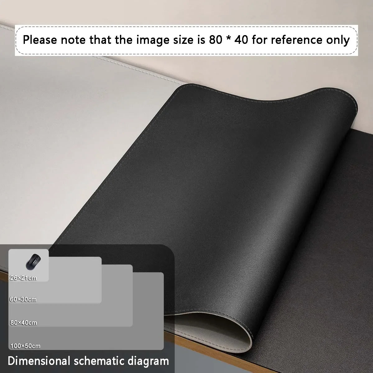 Large Mouse Pad – PU Leather Waterproof Desk Protector Mat for Office, Gaming, Keyboard & PC Accessories