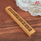 Natural Bamboo Incense Burner Holder with Storage Box | Aromatherapy Incense Tool