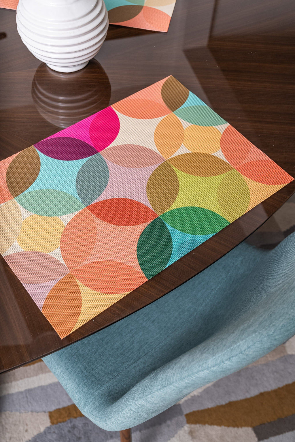 Starburst double-sided Woven Placemat-set of 4