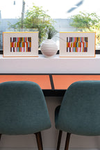 Starburst double-sided Woven Placemat-set of 4