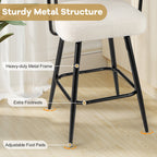 Swivel Bar Stool Set of 2 Counter Height Chairs with Curved Back and Arms