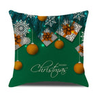 Christmas Green Stripe Pattern Cotton Linen Throw Pillow Christmas Stripe Pillow Cases Christmas Green Decorative Cushion Cover Cotton Linen Pillowcase Indoor Sofa Decorations Home Sofa Decorative Pillowcase 45X45CM