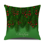 Christmas Green Stripe Pattern Cotton Linen Throw Pillow Christmas Stripe Pillow Cases Christmas Green Decorative Cushion Cover Cotton Linen Pillowcase Indoor Sofa Decorations Home Sofa Decorative Pillowcase 45X45CM