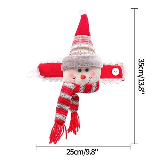 Christmas Plaid Curtain Buckle Santa Snowman Curtain Tiebacks Tie Rope Christmas Decor Curtain Buckle Santa Claus Holdback Decor Snowman Drapes Holder For Home Window Xmas Ornaments Gift