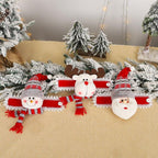 Christmas Plaid Curtain Buckle Santa Snowman Curtain Tiebacks Tie Rope Christmas Decor Curtain Buckle Santa Claus Holdback Decor Snowman Drapes Holder For Home Window Xmas Ornaments Gift