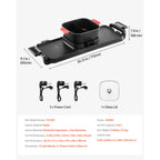 Hot Pot with Grill 2300W 2-in-1 Electric Smokeless BBQ Pan