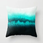 Flower Leaves Pattern Throw Pillow Case Teal Blue Cushion Covers Modern Teal Throw Pillow Covers Ocean Bohemia Decorative Couch Pillow Cases Sea Cotton Linen Decorative Pillowcases