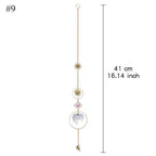 Home Decor Crystal Sun-catchers Window Pendant Hanging Curtain Wind-chimes Light Catcher Star Moon Pendant Rainbow Wind Chime Prisms Wind Chime Hanging Ornaments For Garden Home Christmas Decorations Gift