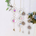Home Decor Crystal Sun-catchers Window Pendant Hanging Curtain Wind-chimes Light Catcher Star Moon Pendant Rainbow Wind Chime Prisms Wind Chime Hanging Ornaments For Garden Home Christmas Decorations Gift