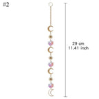 Home Decor Crystal Sun-catchers Window Pendant Hanging Curtain Wind-chimes Light Catcher Star Moon Pendant Rainbow Wind Chime Prisms Wind Chime Hanging Ornaments For Garden Home Christmas Decorations Gift