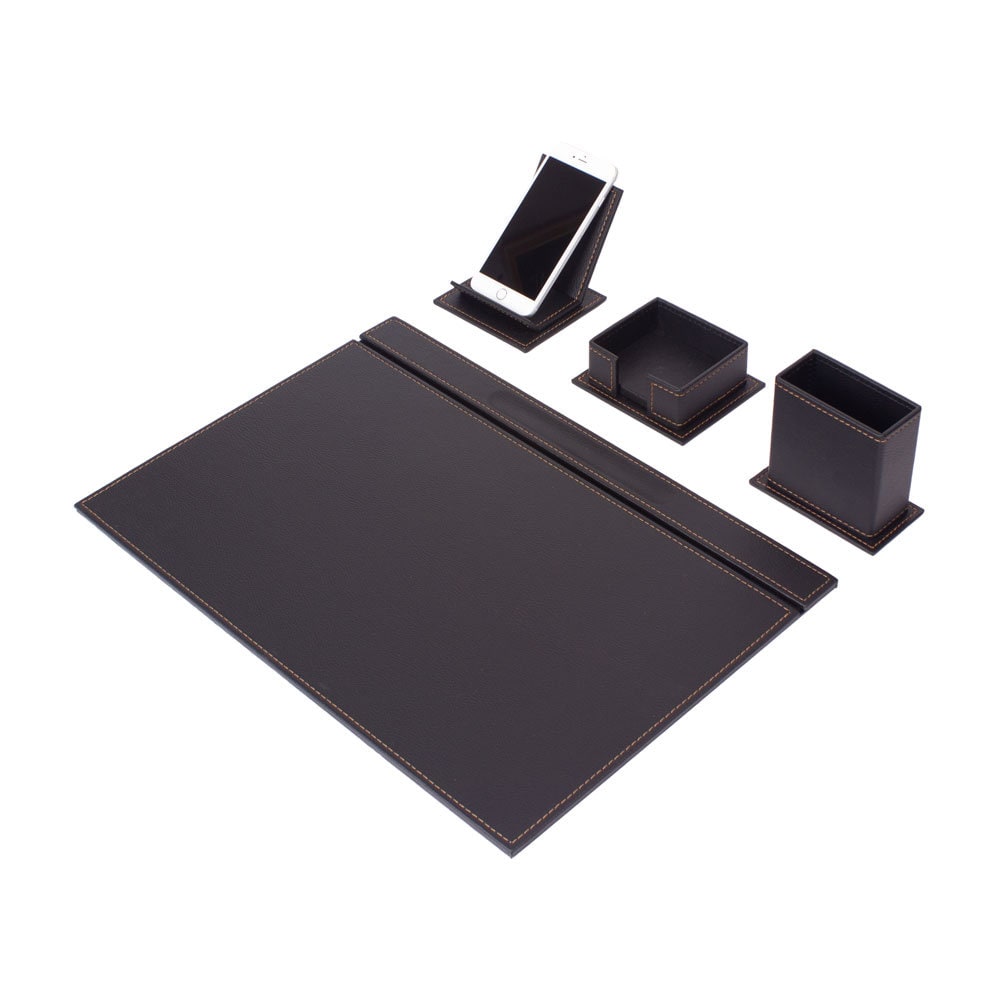MOOG Luxury Desk Set-4 Accessories-  Black - 4 PCS