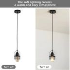 Pendant Light Kitchen Island – Industrial Black Metal Cage Fixture