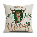 Christmas Green Stripe Pattern Cotton Linen Throw Pillow Christmas Stripe Pillow Cases Christmas Green Decorative Cushion Cover Cotton Linen Pillowcase Indoor Sofa Decorations Home Sofa Decorative Pillowcase 45X45CM