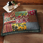 DaDa Bedding Dark Elegance Bohemian Floral Cotton Patchwork Bedspread Set