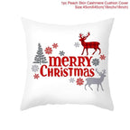 Santa Claus Cushion Cover Merry Christmas Christmas Deer Santa Claus Merry Christmas Decorative Sofa Throw Pillow Decorations For Home Christmas Ornament