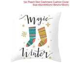 Santa Claus Cushion Cover Merry Christmas Christmas Deer Santa Claus Merry Christmas Decorative Sofa Throw Pillow Decorations For Home Christmas Ornament