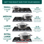 Oval Dutch Oven with Lid - 8 Quart (13 Inch)